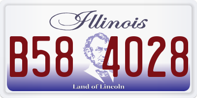 IL license plate B584028