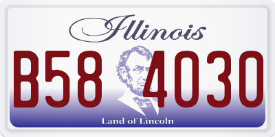 IL license plate B584030