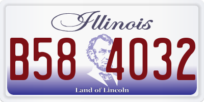 IL license plate B584032