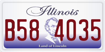 IL license plate B584035