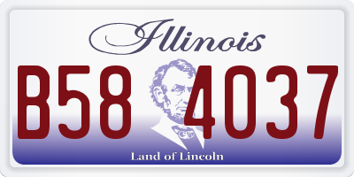 IL license plate B584037