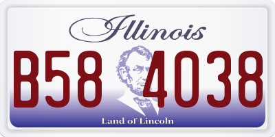 IL license plate B584038
