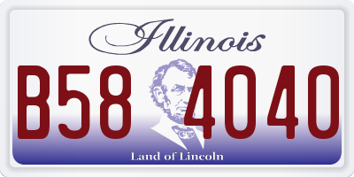 IL license plate B584040