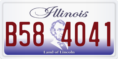 IL license plate B584041