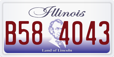 IL license plate B584043