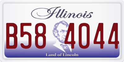 IL license plate B584044