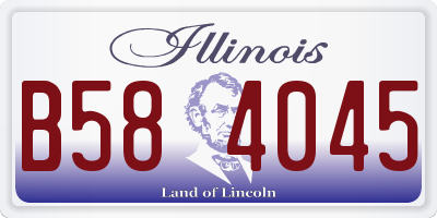 IL license plate B584045