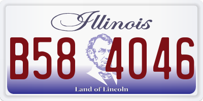 IL license plate B584046