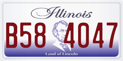 IL license plate B584047