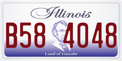 IL license plate B584048