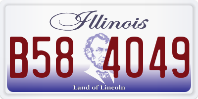 IL license plate B584049