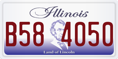 IL license plate B584050