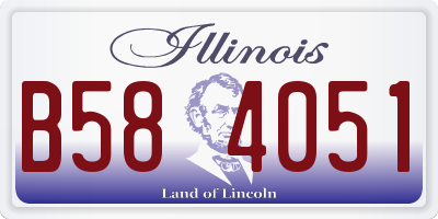 IL license plate B584051