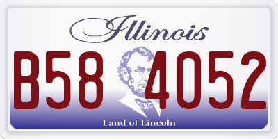 IL license plate B584052