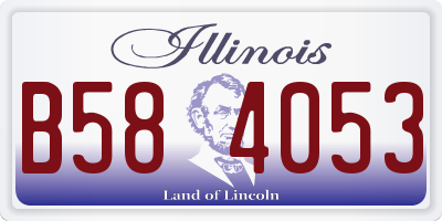 IL license plate B584053