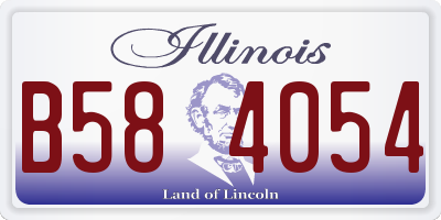 IL license plate B584054