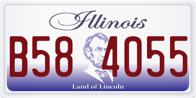 IL license plate B584055
