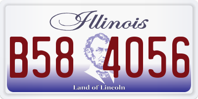 IL license plate B584056