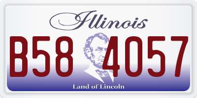 IL license plate B584057