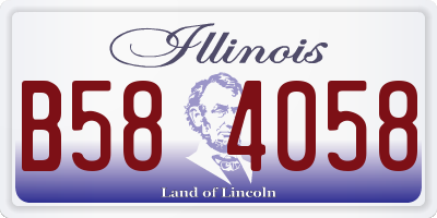 IL license plate B584058
