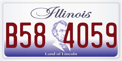 IL license plate B584059