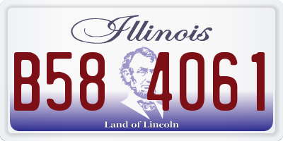 IL license plate B584061
