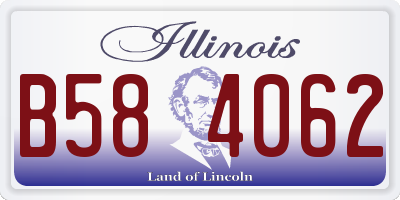 IL license plate B584062