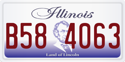 IL license plate B584063