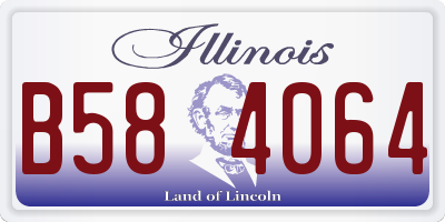 IL license plate B584064