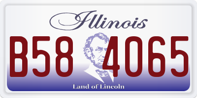 IL license plate B584065