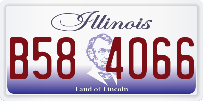 IL license plate B584066