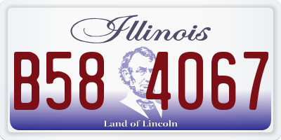 IL license plate B584067