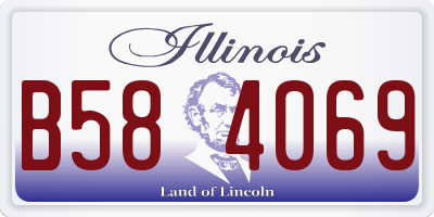 IL license plate B584069