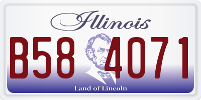 IL license plate B584071