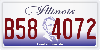 IL license plate B584072
