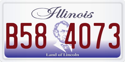 IL license plate B584073