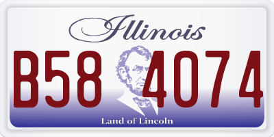 IL license plate B584074