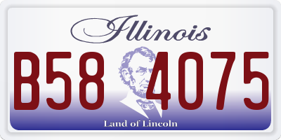 IL license plate B584075