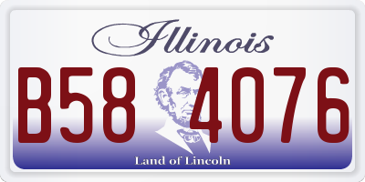 IL license plate B584076