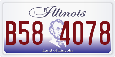 IL license plate B584078