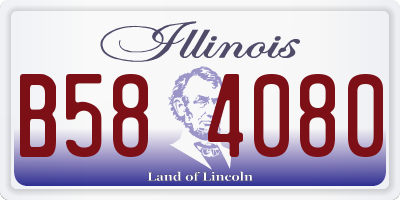 IL license plate B584080