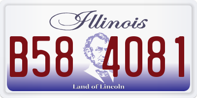 IL license plate B584081