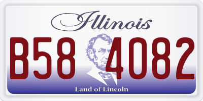 IL license plate B584082