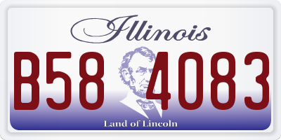 IL license plate B584083