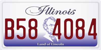 IL license plate B584084