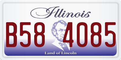 IL license plate B584085