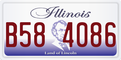 IL license plate B584086