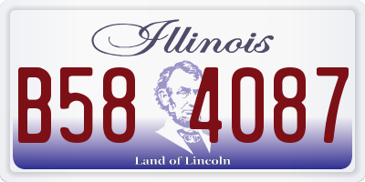 IL license plate B584087