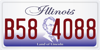 IL license plate B584088