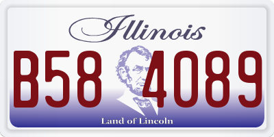 IL license plate B584089